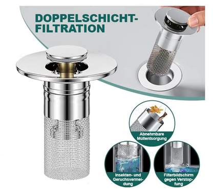 👑Letzter Tag der Aktion 49 % Rabatt👑Pop-up-Abflussfilter für Waschbecken----🛀Beseitigt Gerüche und verhindert Verstopfungen