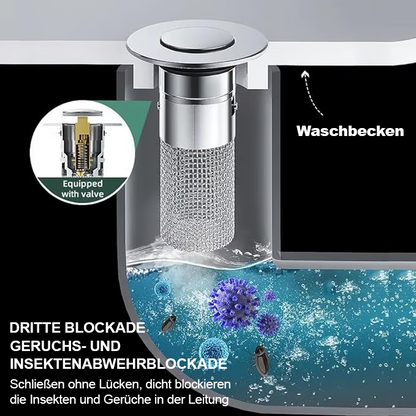 👑Letzter Tag der Aktion 49 % Rabatt👑Pop-up-Abflussfilter für Waschbecken----🛀Beseitigt Gerüche und verhindert Verstopfungen